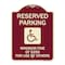 Signmission Reserved Parking Minimum Fine of $250 for Use by Others Heavy-Gauge Alum, 24" x 18", BU-1824-23064 A-DES-BU-1824-23064 - alternate 1